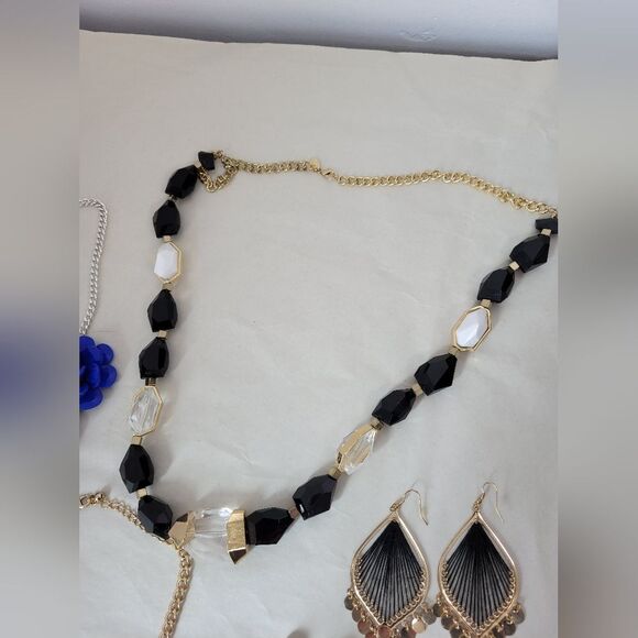 Y2K Jewelry Bundle Necklace Earrings Chunky 2000s Feather Colorful Statement - Picture 6 of 10